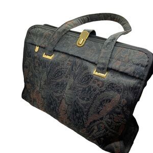 Samsonite Carry On Luggage Women's Black Double Handles Tote Handbag Vintage